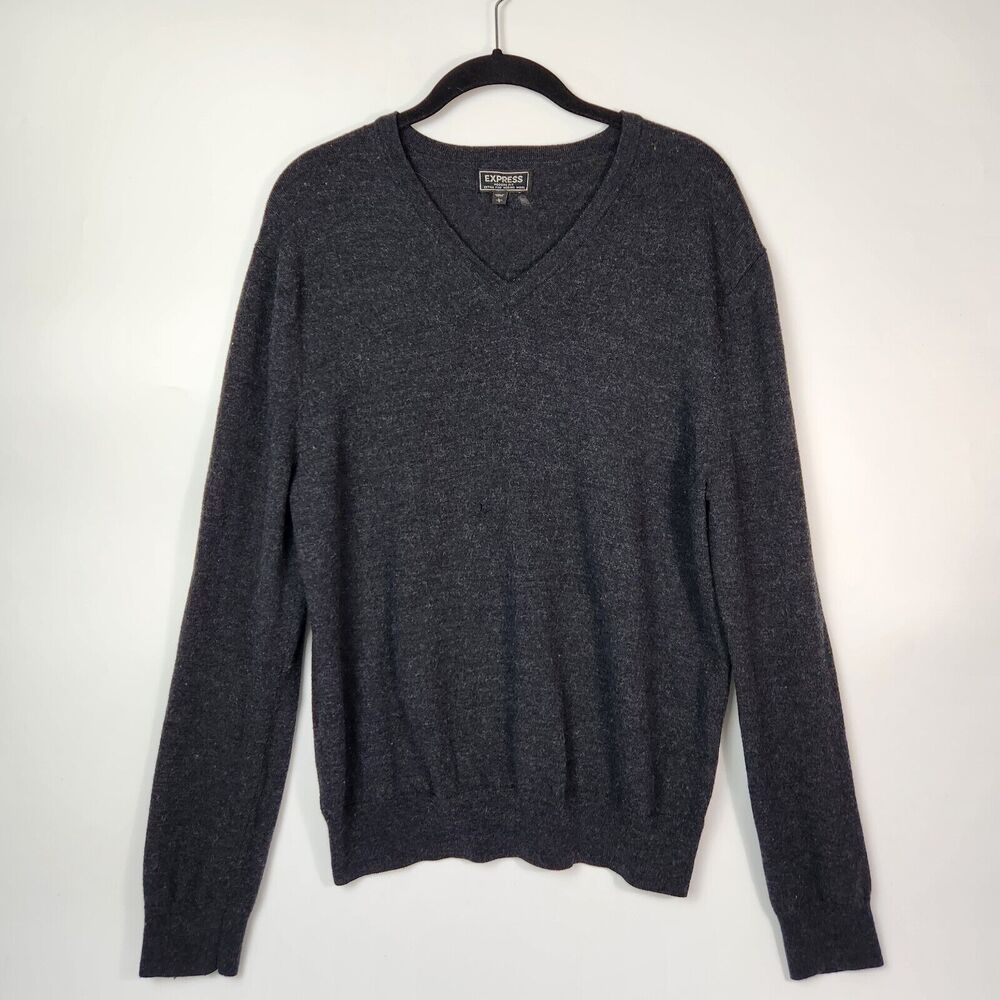 Express Sweater Mens L 100% Merino Wool Preppy Career Wear Timeless Work Wear‎